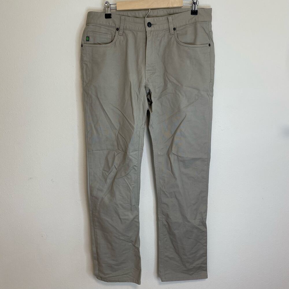 Stio Men's Rivet Canvas Pant Stretch Chino Light Grey 33 Reg